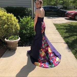 Purple 2 piece  formal dress